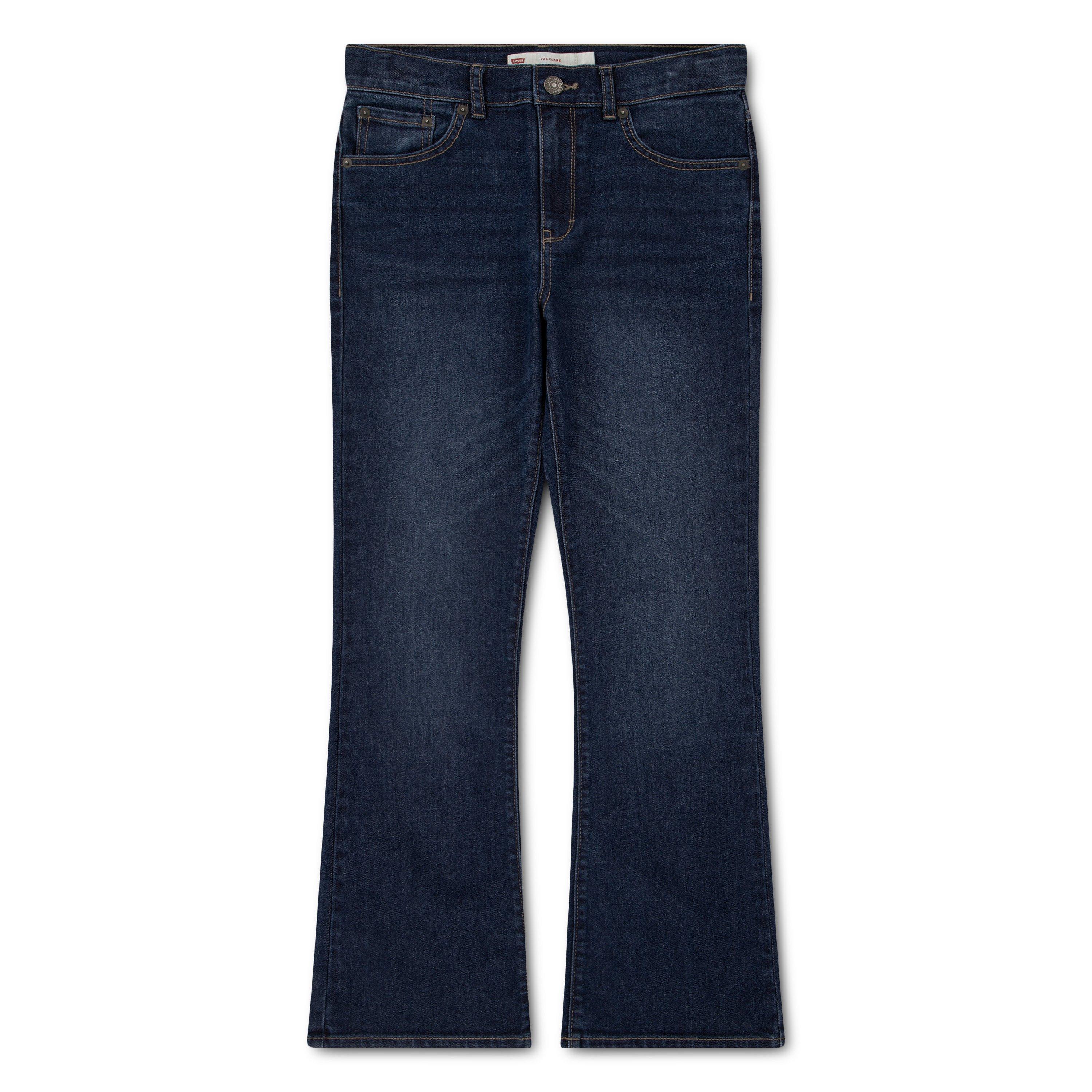 Levi's Little Girls' 726 High Rise Flare Navy Wash Denim Jeans - NAVY